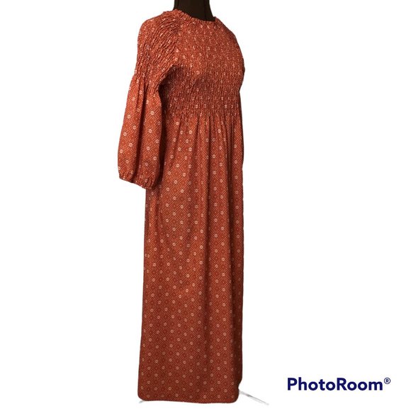 Cottagecore Print Smocked Maxi Dress - Picture 6 of 8